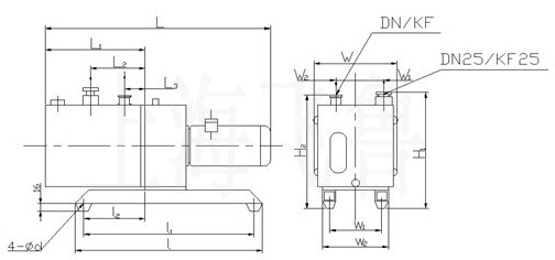 2XZ����Ƭʽ��ձ����μ����b�ߴ�